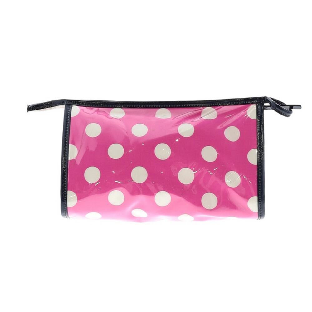 Kate Spade New York cosmetic bag pink with white dots